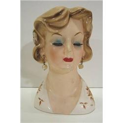 FIGURAL FEMALE HEAD VASE