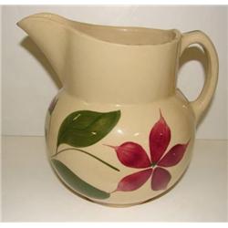 WATT FLORAL DECORATED PITCHER