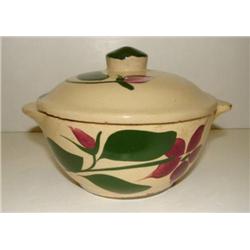 WATT FLORAL SMALL DECORATED COVERED POT