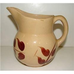 WATT FLORAL DECORATED CREAM PITCHER