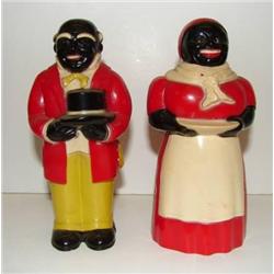 PAIR OF BLACK AMERICANA SALT & PEPPER SHAKERS