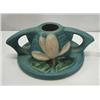 Image 2 : PAIR OF ROSEVILLE WATER LILY, 1943 CANDLESTICKS