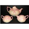 Image 2 : HULL POTTERY MAGNOLIA THREE PIECE TEA SET