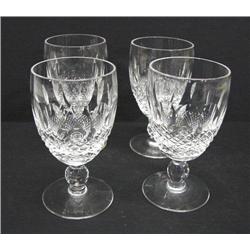 FOUR WATERFORD CRYSTAL GOBLETS