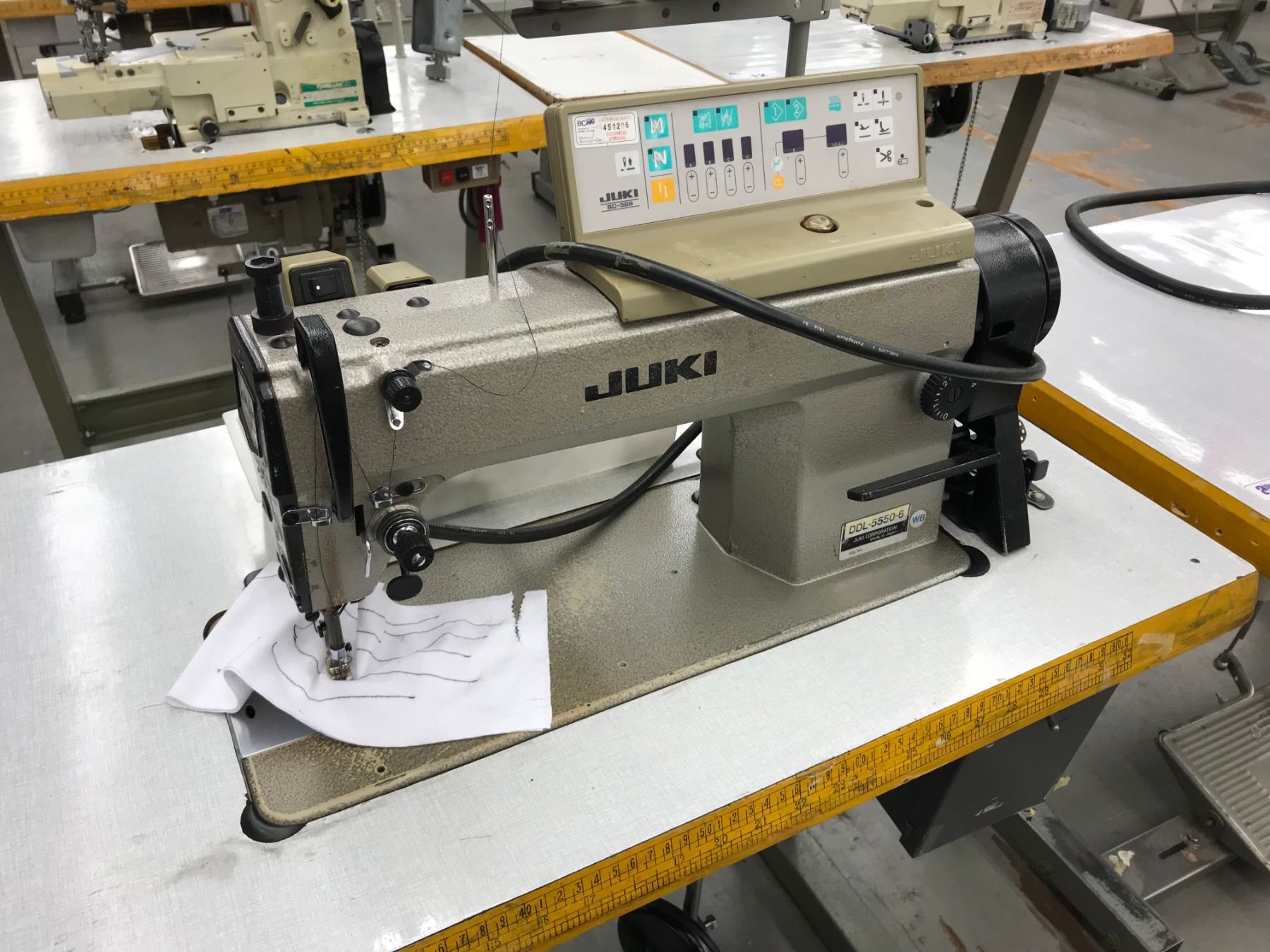 JUKI DDL-5550-6 SINGLE NEEDLE, DUAL THREAD COMMERCIAL SEWING MACHINE ...