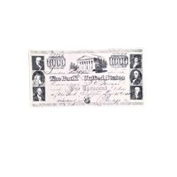 Django Bank of the United States Currency Stack Movie Props