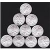 Image 1 : Lot of (10) US Silver Eagles Random Dates