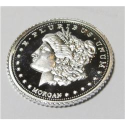 1 Gram Silver Morgan Design Round