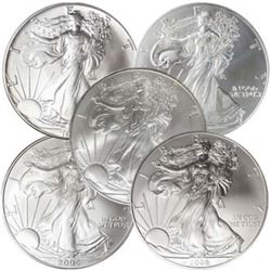 1-oz. Silver Eagle 5 Different, BU