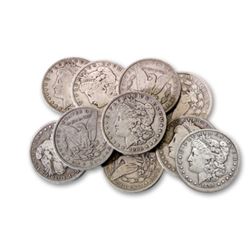 Lot of (10) Morgan Silver Dollars from cache