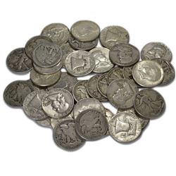 (40) Mixed Type Random Date -90% silver Halves