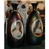 Image 1 : PAIR OF BOHEMIAN GLASS PORTRAIT VASES
