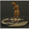 Image 2 : GERMAN FIGURAL BRONZE AND MARBLE DESK PIECE 