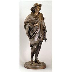 BRONZE FIGURE OF A CAVALIER PHILOSOPHER
