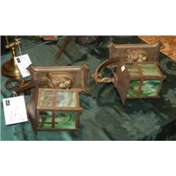 PAIR OF ARTS & CRAFTS WALL SCONCES