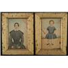 Image 1 : PAIR OF FOLK MINIATURE PORTRAITS, 