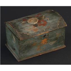 SMALL BLUE PAINTED BOX 