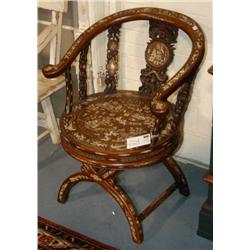 CHINESE EXPORT INLAID ARMCHAIR 