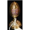 Image 2 : FABERGE STYLE GILT SILVER EGG 