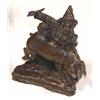Image 1 : BRONZE OF BOY CLOWN RIDING A PIG, 
