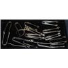 Image 1 : GROUP LOT OF 16 STERLING SILVER SUGAR TONGS 