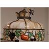 Image 1 : SLAG GLASS HANGING LIGHT FIXTURE