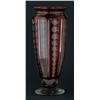 Image 1 : VAL ST. LAMBERT CRANBERRY CUT TO CLEAR  GLASS VAS