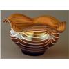 Image 1 : BROWN AND GOLD ART GLASS BOWL 