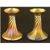 Image 1 : PAIR OF TIFFANY FAVRILE GOLD CANDLESTICKS
