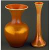 Image 1 : TWO IMPERIAL GOLD ART GLASS VASES 
