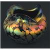 Image 1 : CONTINENTAL ART GLASS BOWL ON METAL STAND 