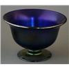 Image 1 : IMPERIAL BLUE ART GLASS FOOTED BOWL 