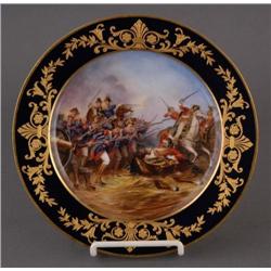 FRENCH MILITARY CABINET PLATE, 9 diame