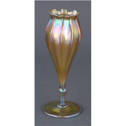 TIFFANY FAVRILE FLORIFORM VASE, 7 high