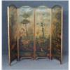 Image 1 : PAINTED FOUR PANEL SCREEN, each panel 7