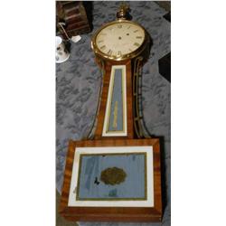 BANJO CLOCK, signed Aaron Willard, late