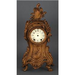 SETH THOMAS GILT METAL MANTLE CLOCK in 