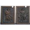 Image 1 : PAIR OF EMBOSSED COPPER HUNTING SCENES,