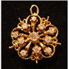 Image 1 : 18K GOLD PIN WITH DIAMONDS, set with 11