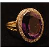 Image 1 : 14K GOLD AMETHYST RING, the large ameth