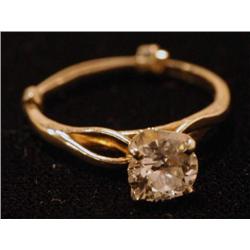 14K GOLD DIAMOND RING, approx .75 ct so