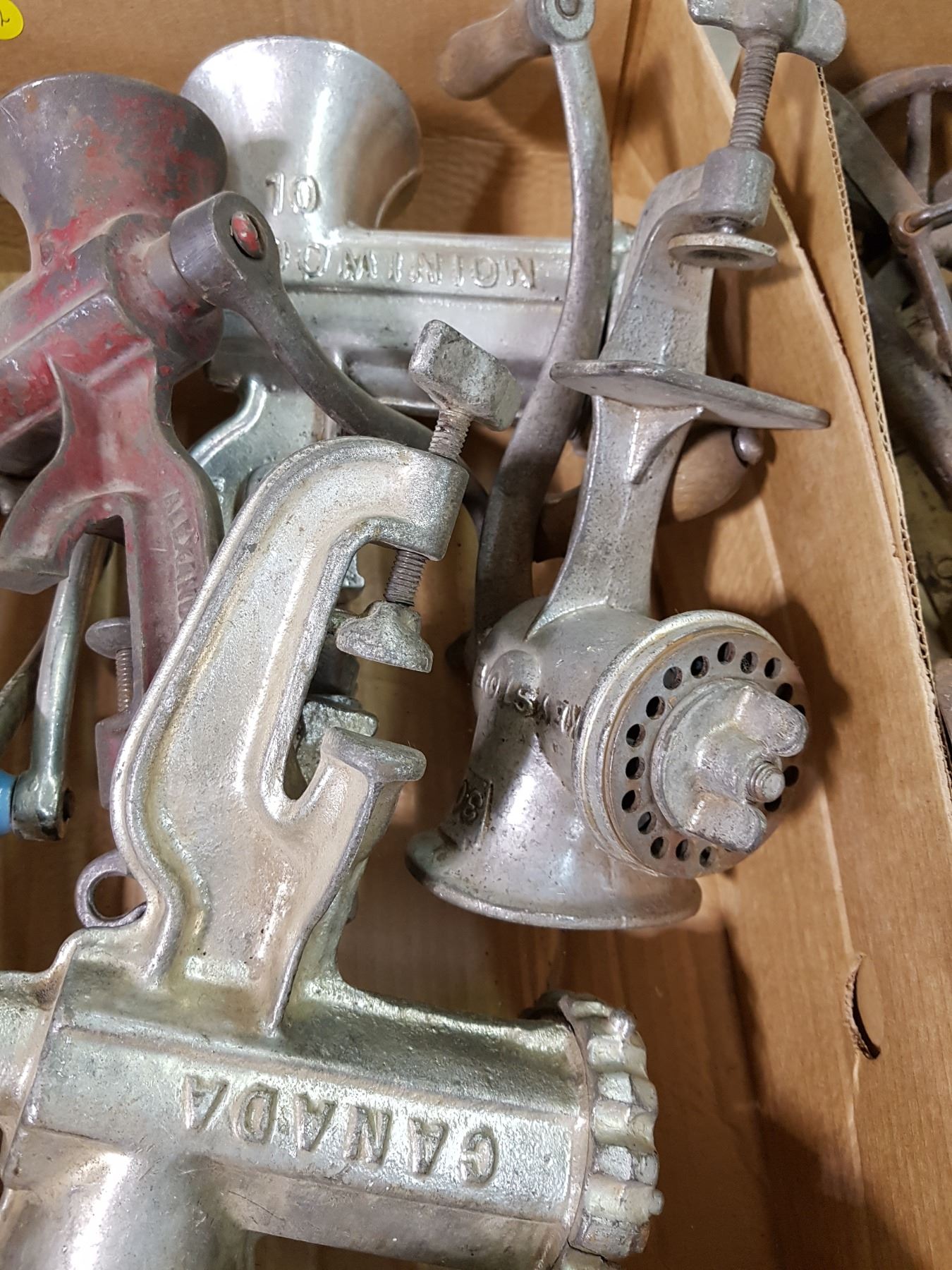 LOT OF VINTAGE MEAT GRINDERS