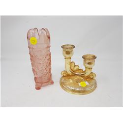 IRIS & HERRINGBONE CANDLESTICK HOLDER AND HAT PIN HOLDER