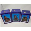 LOT OF 3 FIGURINES (1 BOX IS 5.5" X 6.5", 2 BOXES 5.5" X 7")