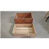 Image 1 : TWO WOODEN CRATES (19.5" X 12.5" X 11"--20" X 12.5" X 5.5")