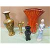 Image 1 : FOUR VASES AND FIGURINE