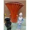 Image 2 : FOUR VASES AND FIGURINE