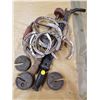 LOT OF HORSE SHOES, ETC.