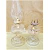 TWO #2 COAL OIL LAMPS (ONE HAS NO CHIMNEY)