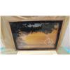 Image 4 : TWO SUNSET PICTURES (UNKNOWN IF CLOCK WORKS) *CRACK IN GLASS ON 1* (26" X 22"--29" X 21")